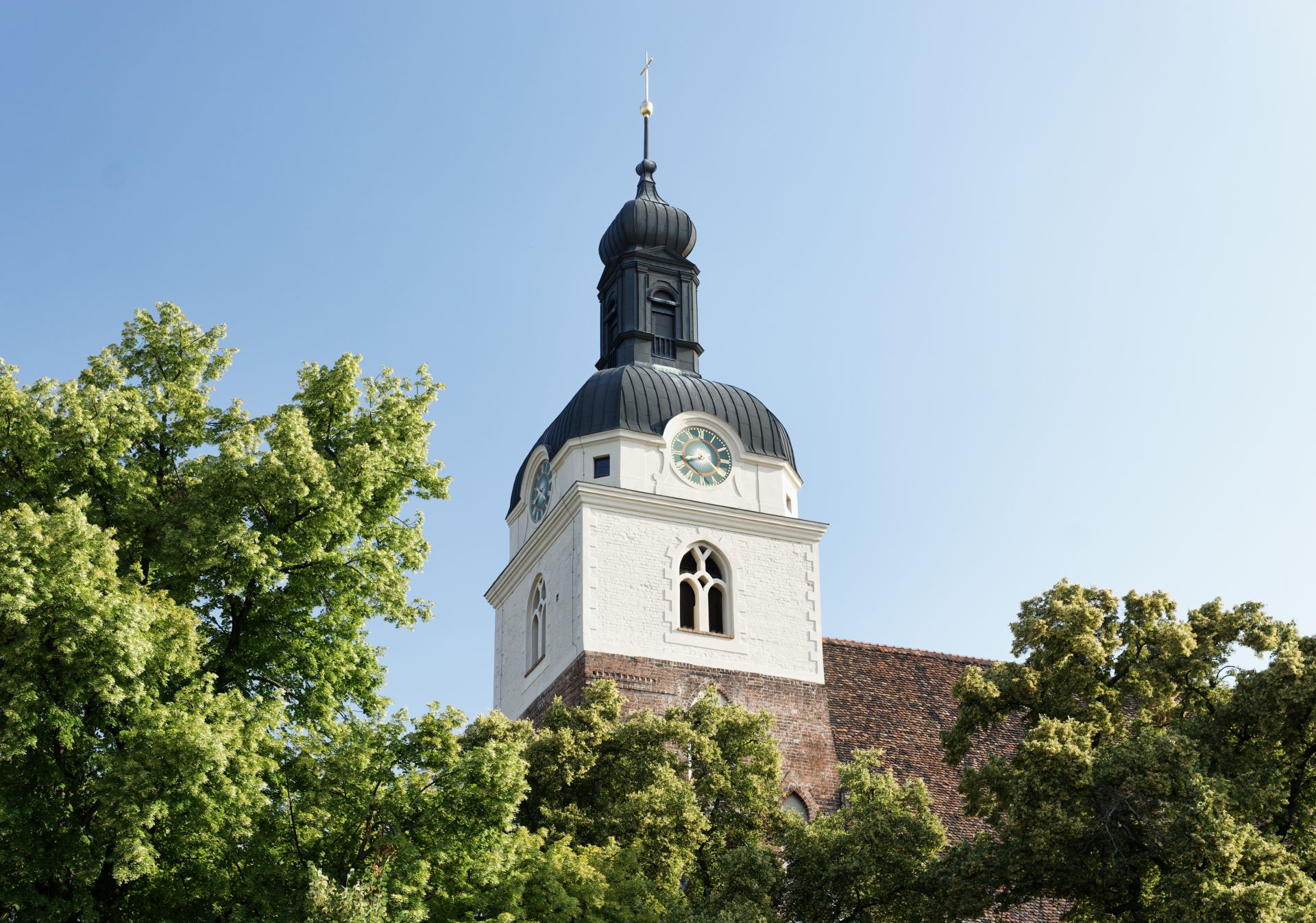 Blick auf den Turm der Gotthardtkirche in Brandenburg an der Havel © Boettcher